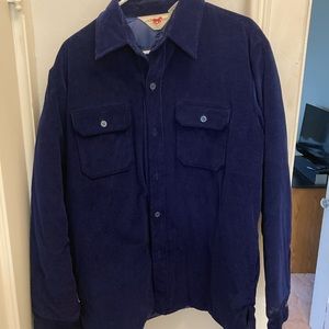 Youngbloods Corduroy Shirt Jacket, Royal Navy, Large